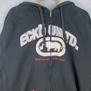 Ecko Unlimited Untld Heavyweight‎ Hoodie Y2K Vintage Men Sz XXL Full Zip